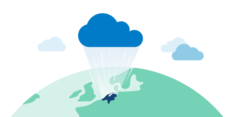 Illustratie over Cloudproviders