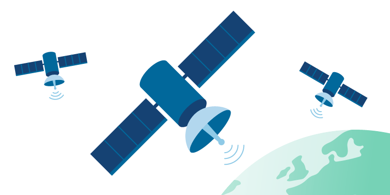 Illustratie over Groei satellietcommunicatie