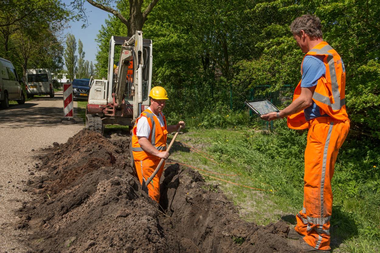 Graven van een proefsleuf met Klicmelding