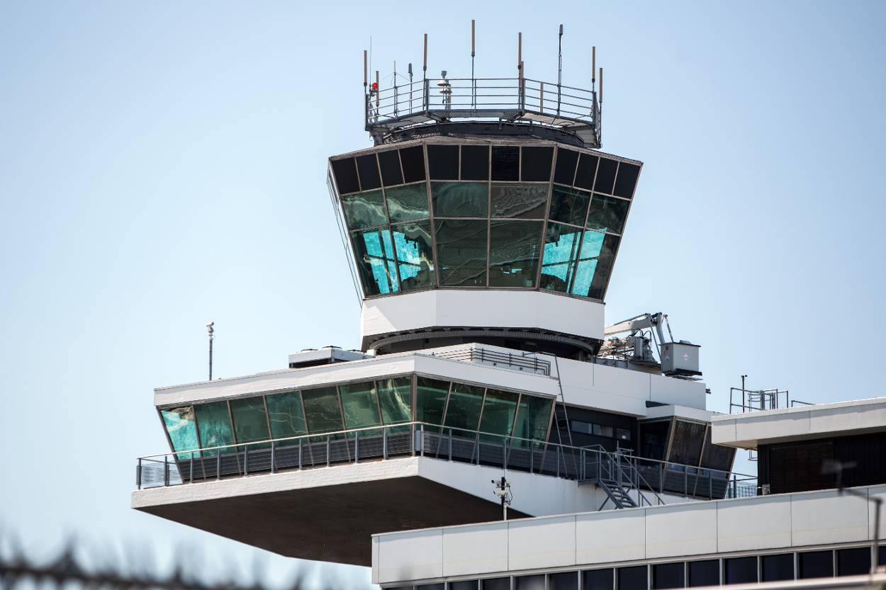 Antenne platform op Schiphol