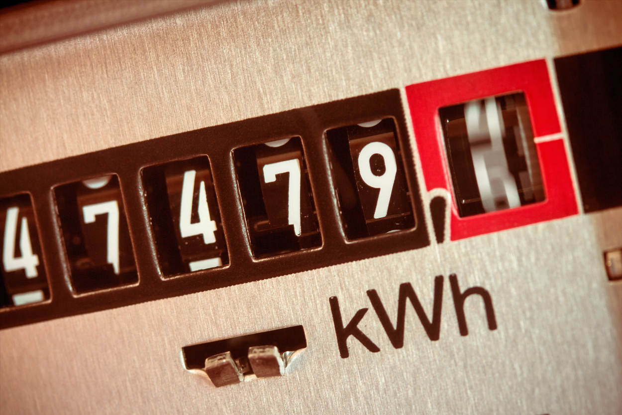 Telraam van een electriciteitsmeter