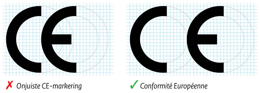 Het verschil tussen de beide CE-markering iconen